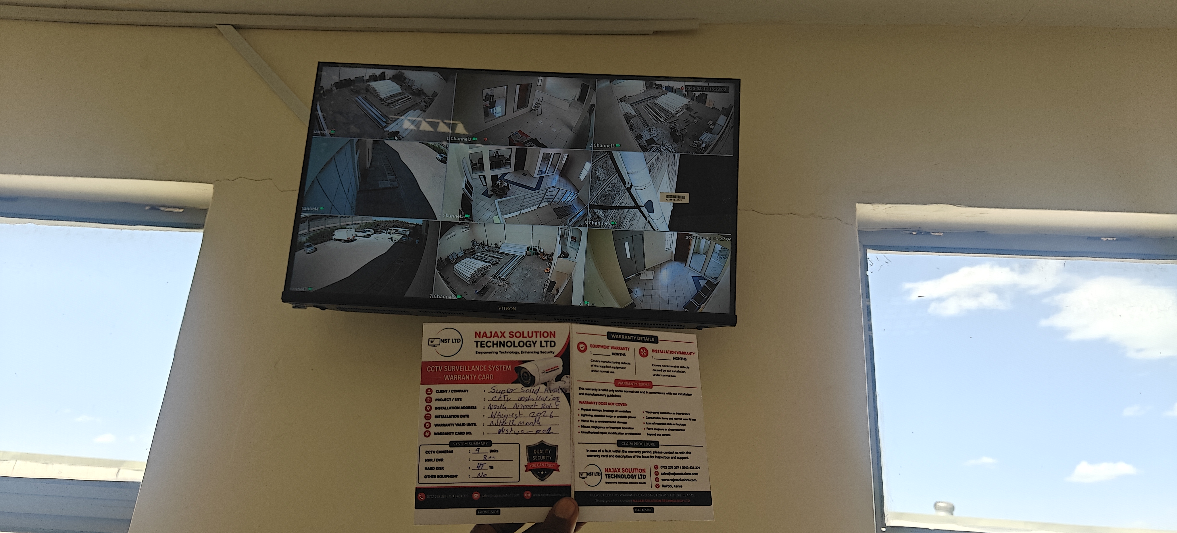 Cctv cameras installation for super solid Aluminium Ltd 
